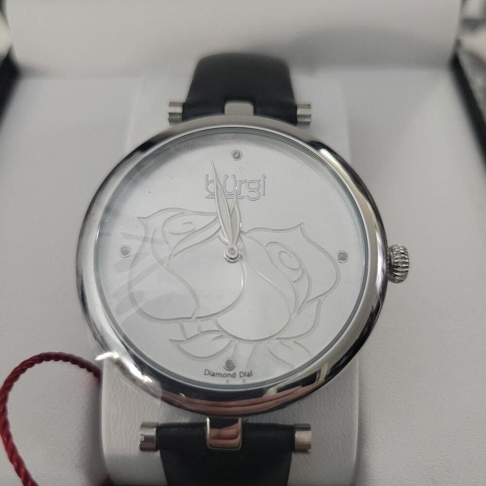 No-brand Women's Black and Silver Watch